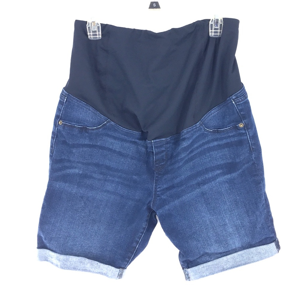 Isabel Maternity Blue Denim Bermuda Shorts